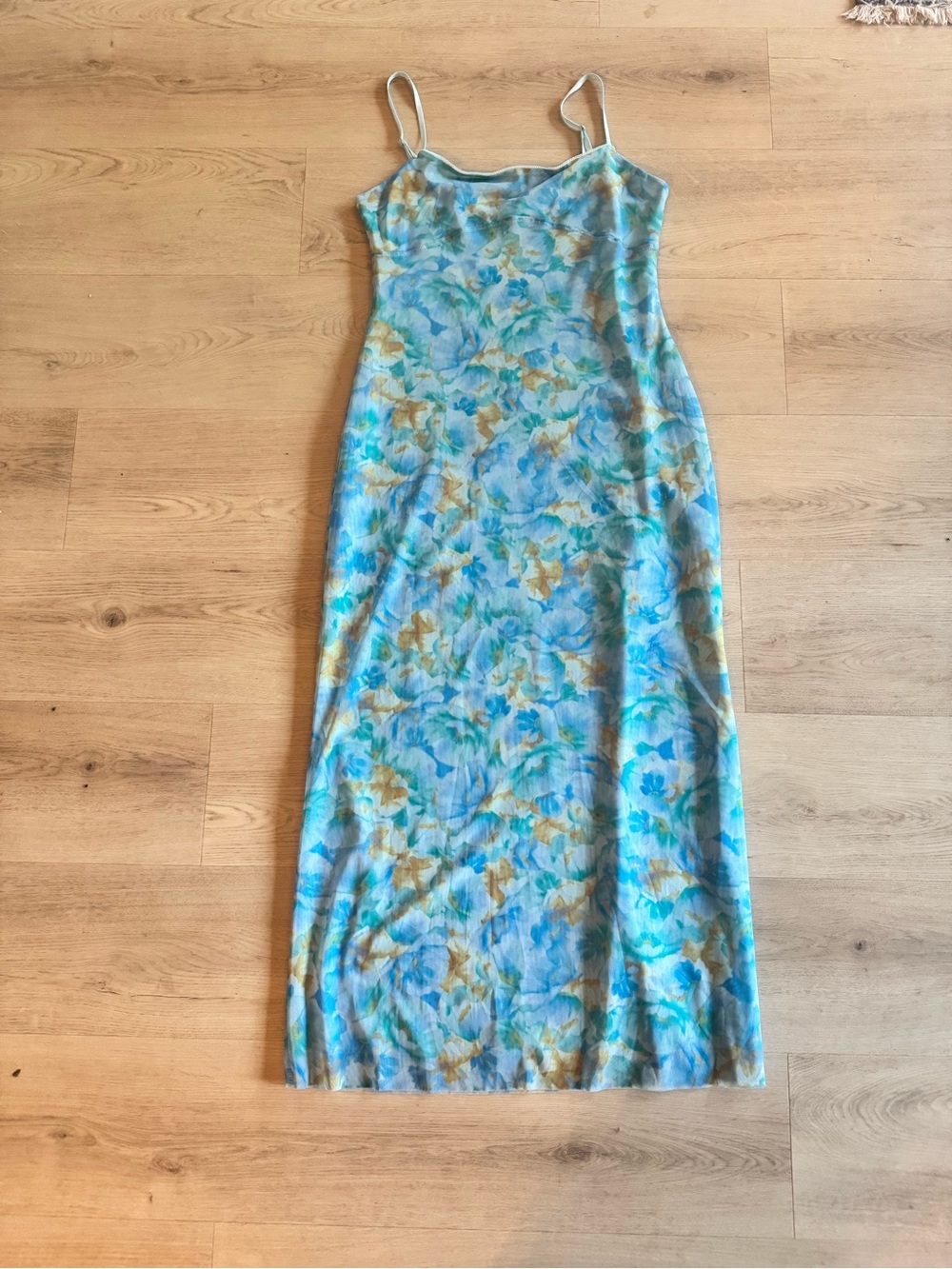 Zara Blue Floral Slip Maxi Dress. Never worn